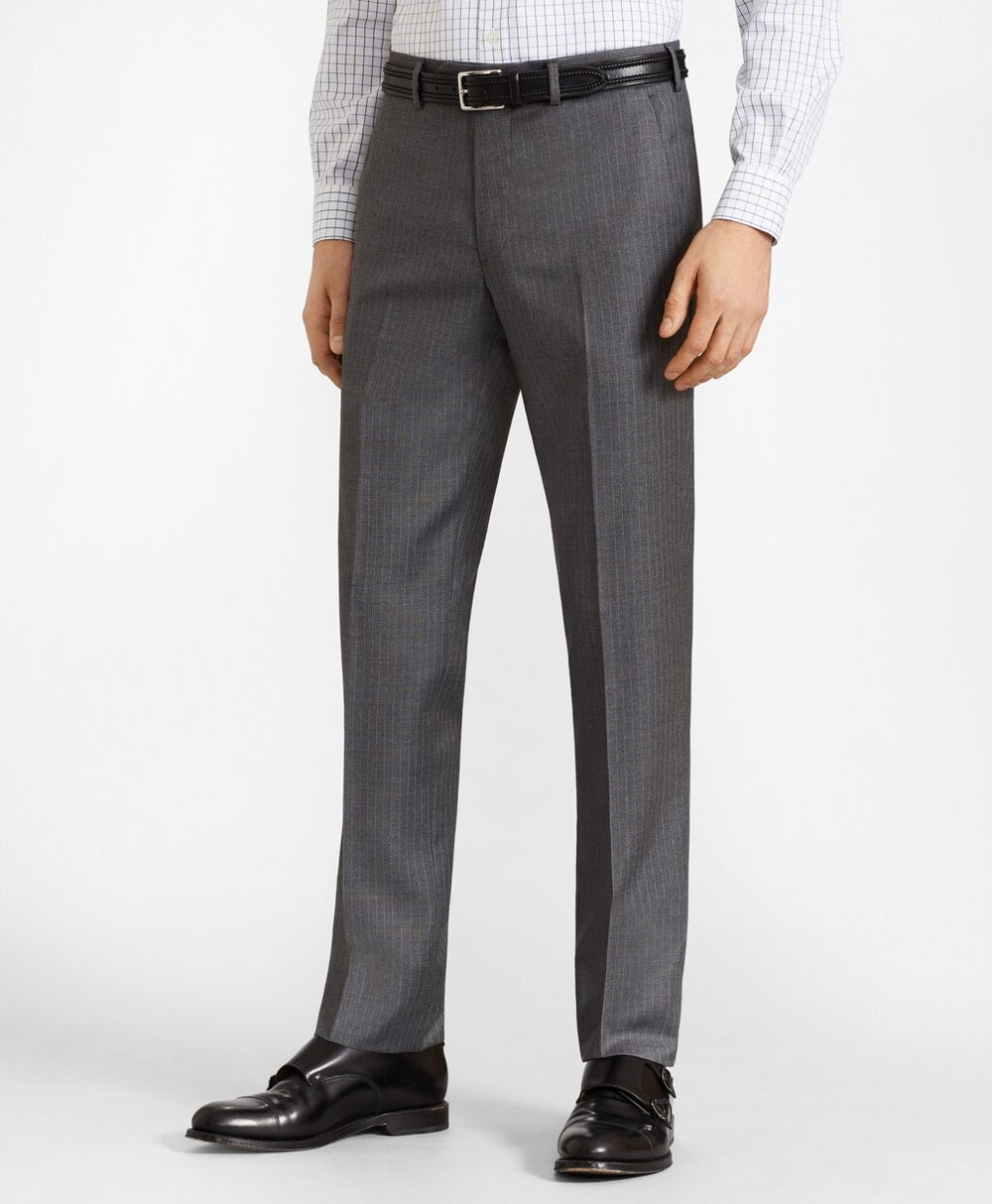 Brooks Brothers Men Milano Fit Two-Button Stripe 1818 Suit