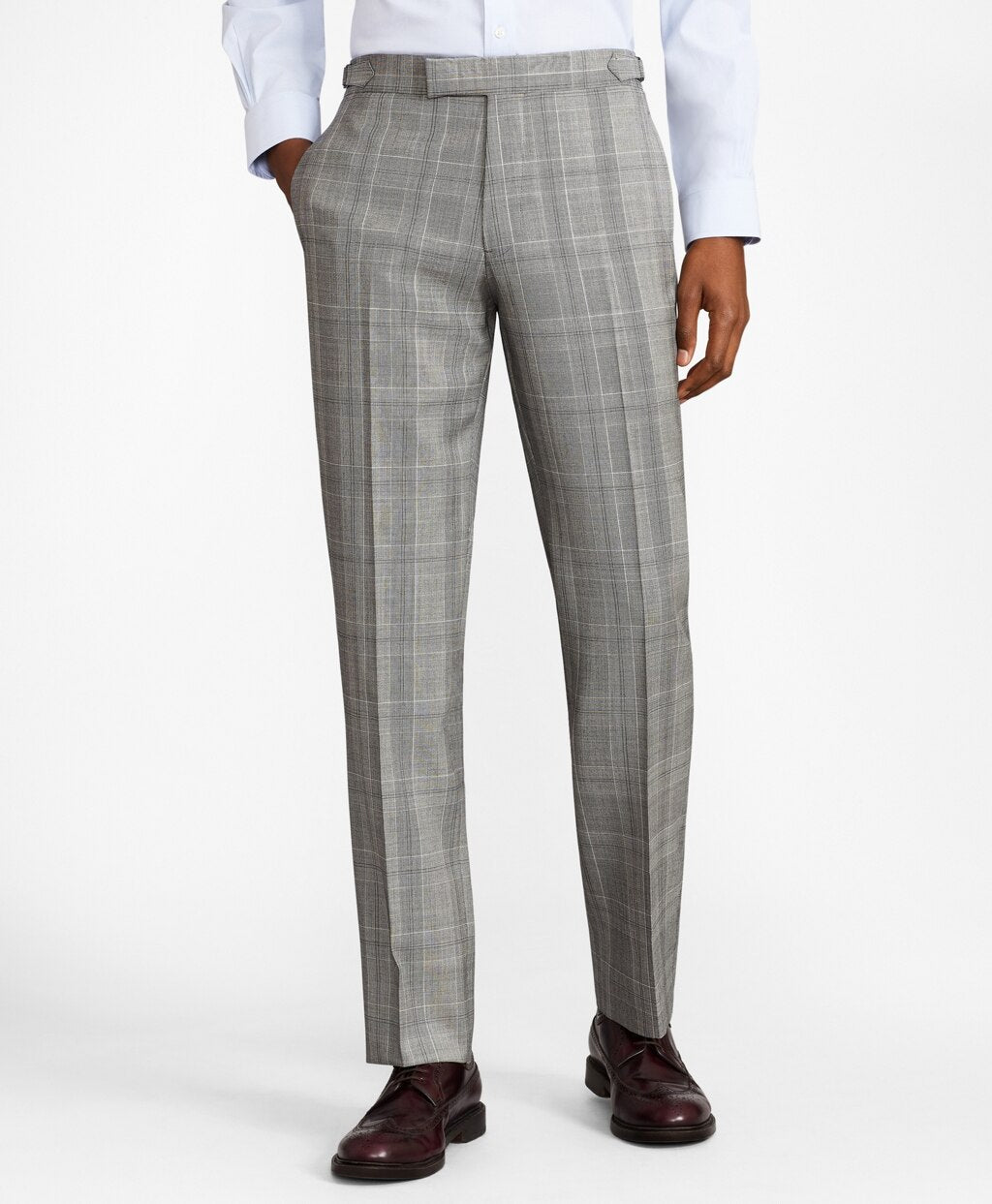 Brooks Brothers Men Regent Fit Three-Button Plaid 1818 Suit
