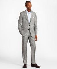 Brooks Brothers Men Regent Fit Three-Button Plaid 1818 Suit