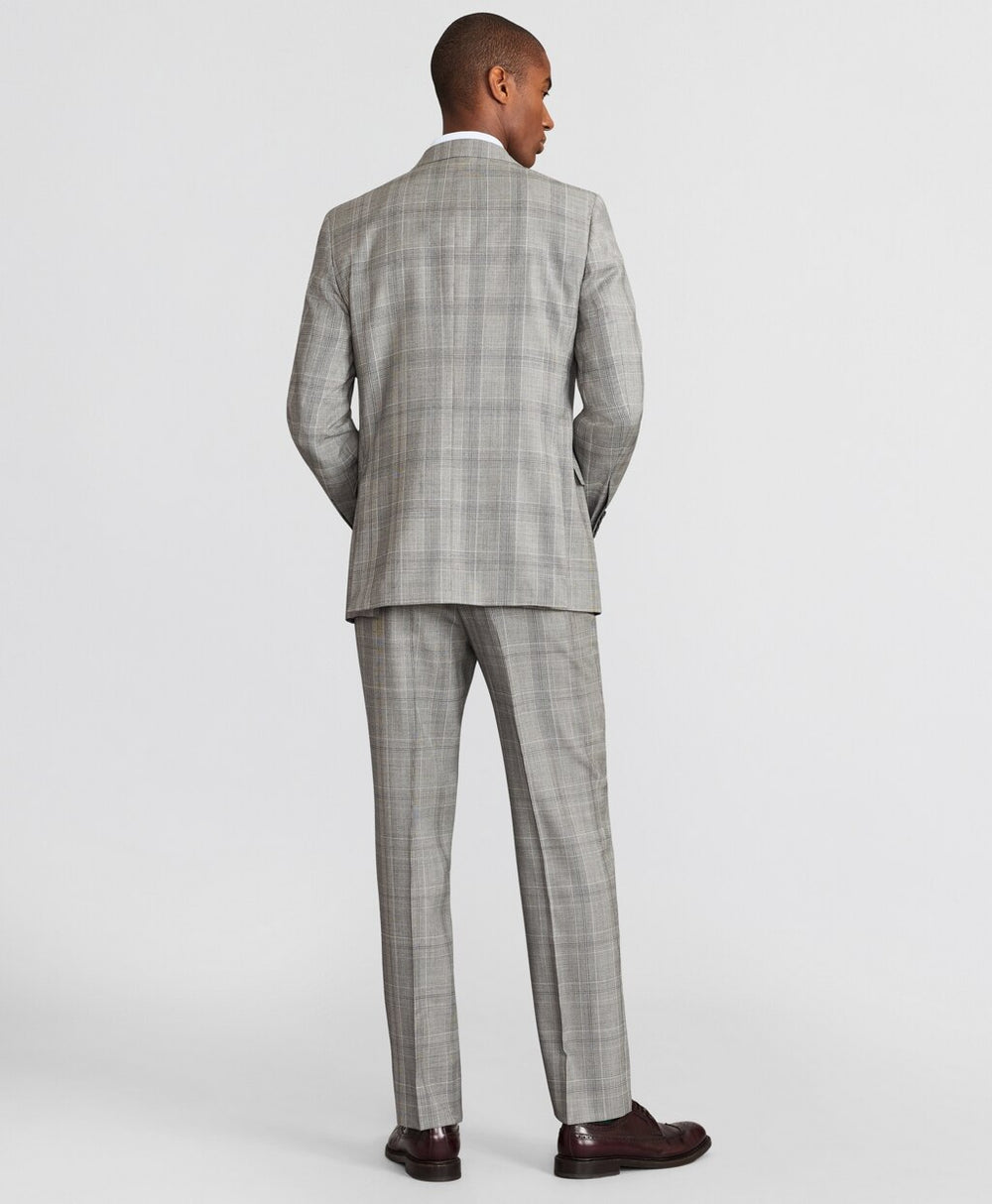 Brooks Brothers Men Madison Fit Three-Button Plaid 1818 Suit