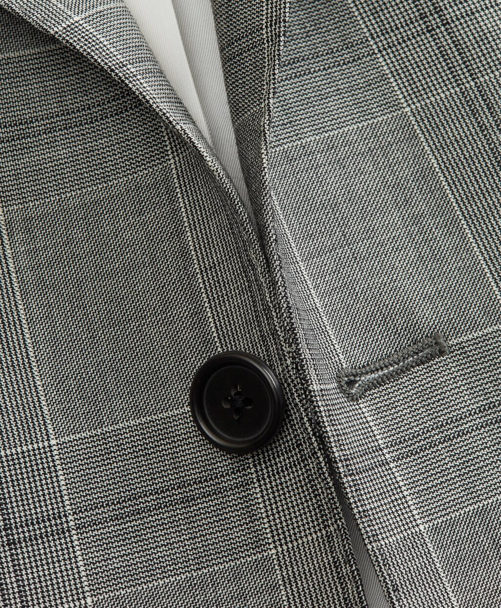 Brooks Brothers Men Milano Fit Three-Button Plaid 1818 Suit