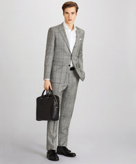 Brooks Brothers Men Milano Fit Three-Button Plaid 1818 Suit