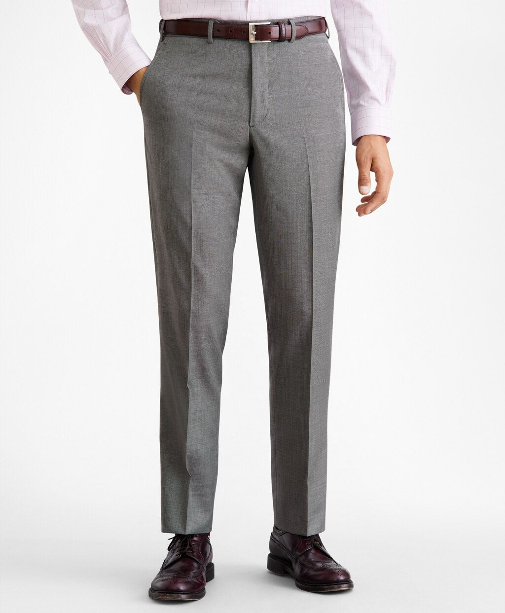 Brooks Brothers Men Regent Fit Two-Button Grey 1818 Suit