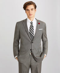 Brooks Brothers Men Milano Fit Two-Button Grey 1818 Suit