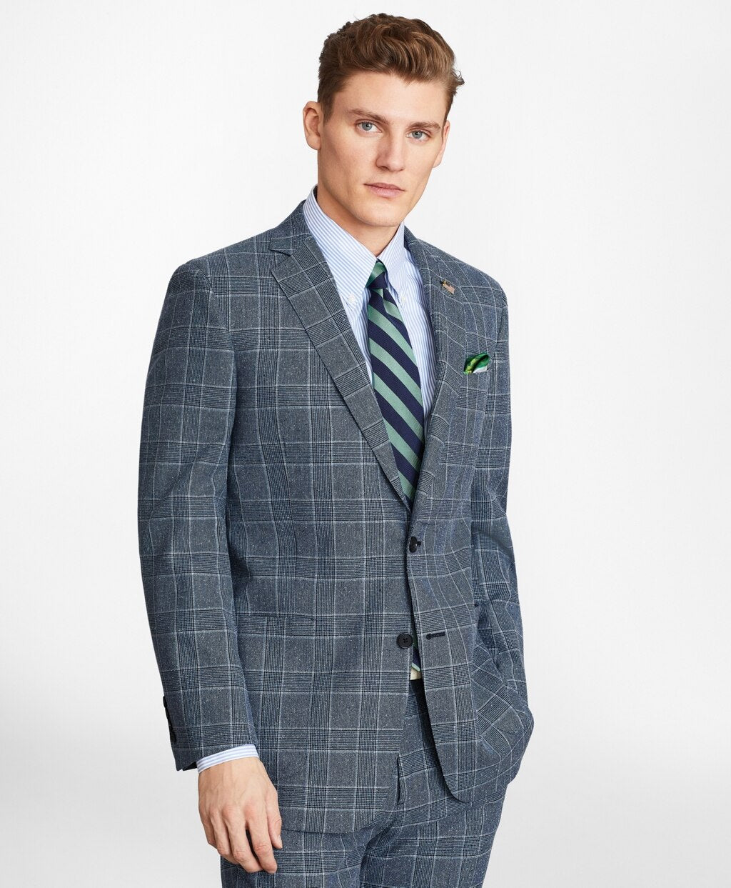 Brooks Brothers Men Regent Fit Combo Check 1818 Suit