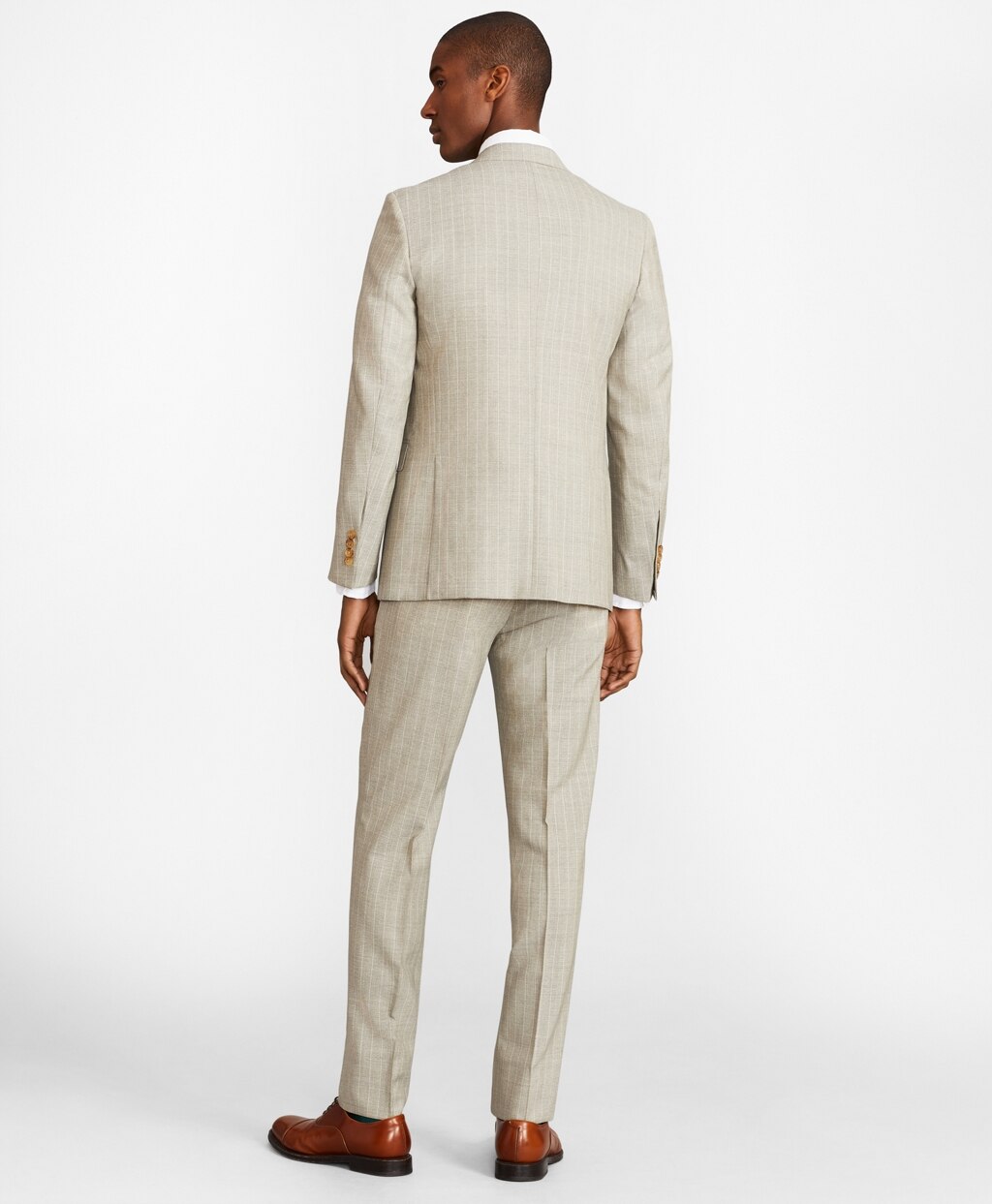 Brooks Brothers Men Milano Fit Stripe 1818 Suit