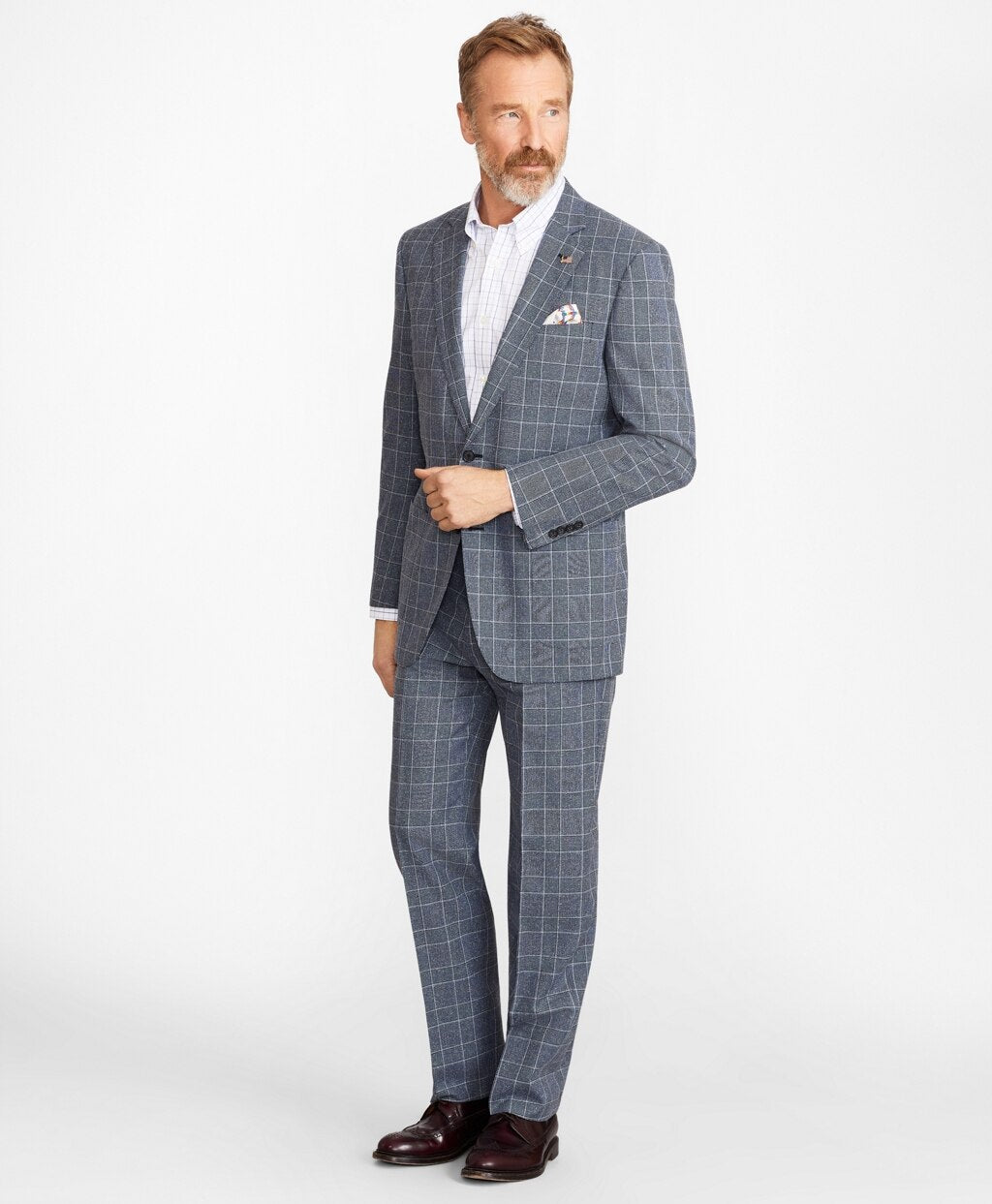 Brooks Brothers Men Madison Fit Combo Check 1818 Suit