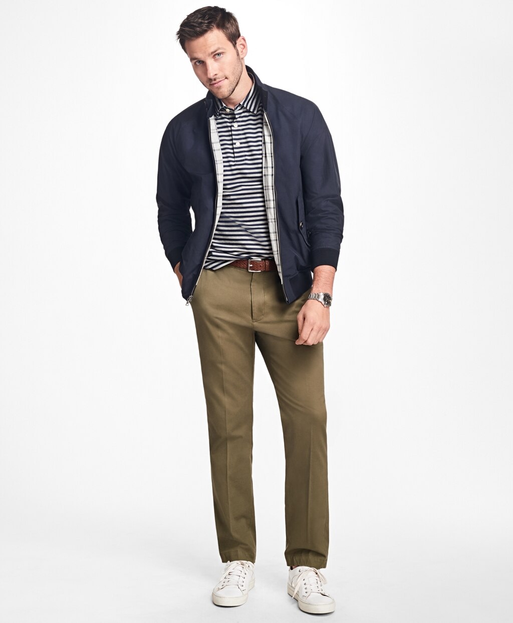 Brooks Brothers Men Vintage Bomber Jacket