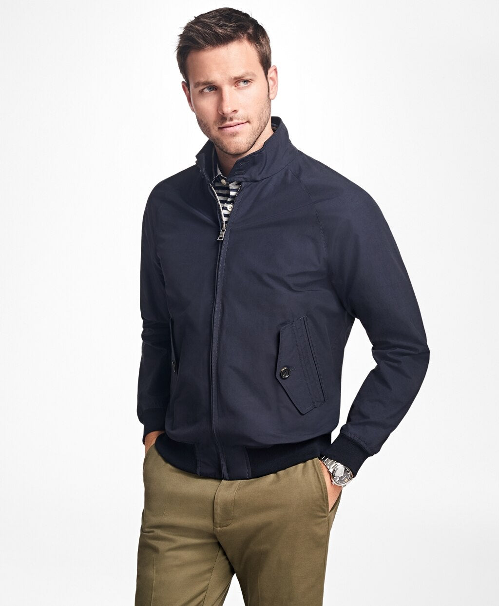 Brooks Brothers Men Vintage Bomber Jacket