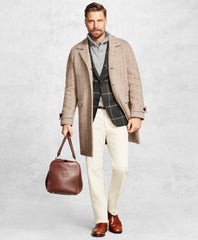 Brooks Brothers Men Golden Fleece® Herringbone Topcoat