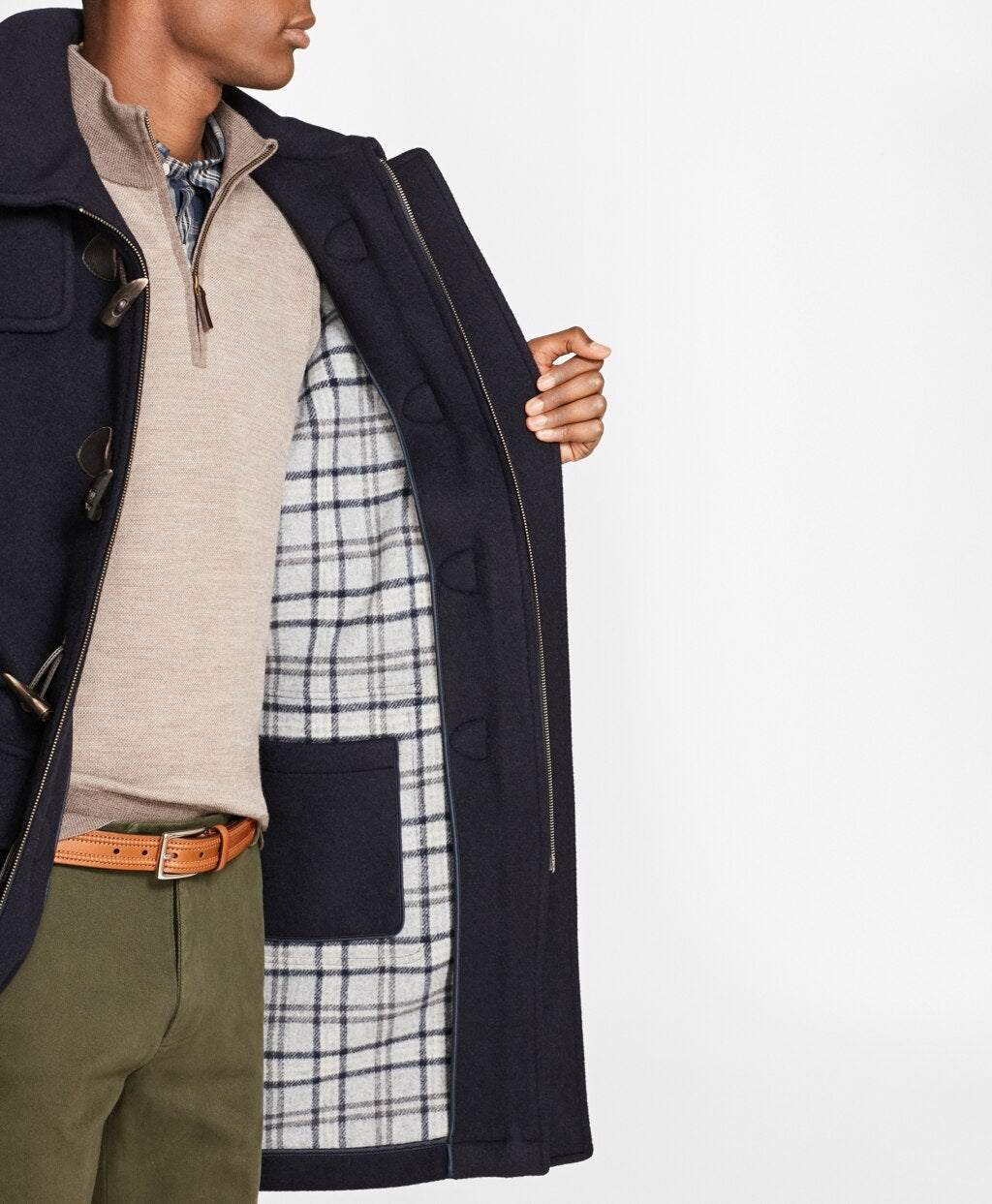 Brooks Brothers Men Classic Wool Duffle Coat