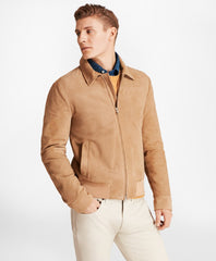 Brooks Brothers Men Suede Bomber