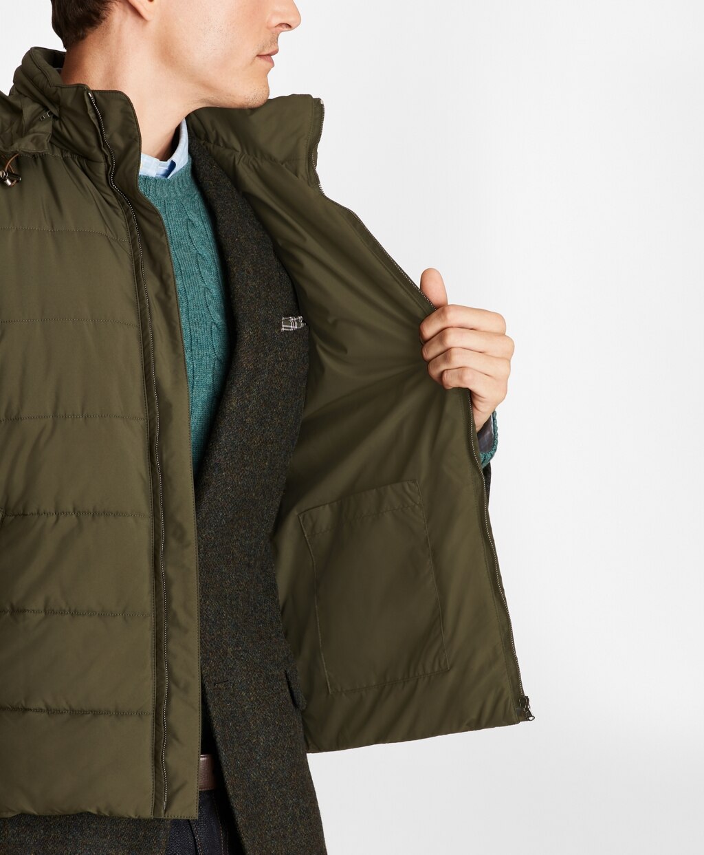 Brooks Brothers Men Water-Repellent Tech Twill Quilted Vest