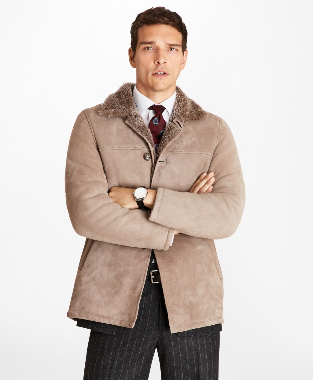 Brooks Brothers Men Shearling Coat