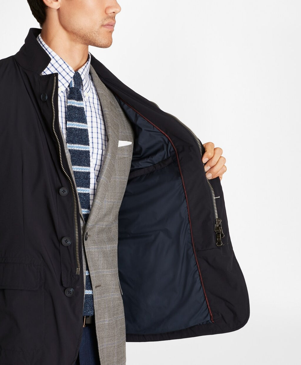 Brooks Brothers Men Water-Repellent Stretch Hybrid Jacket