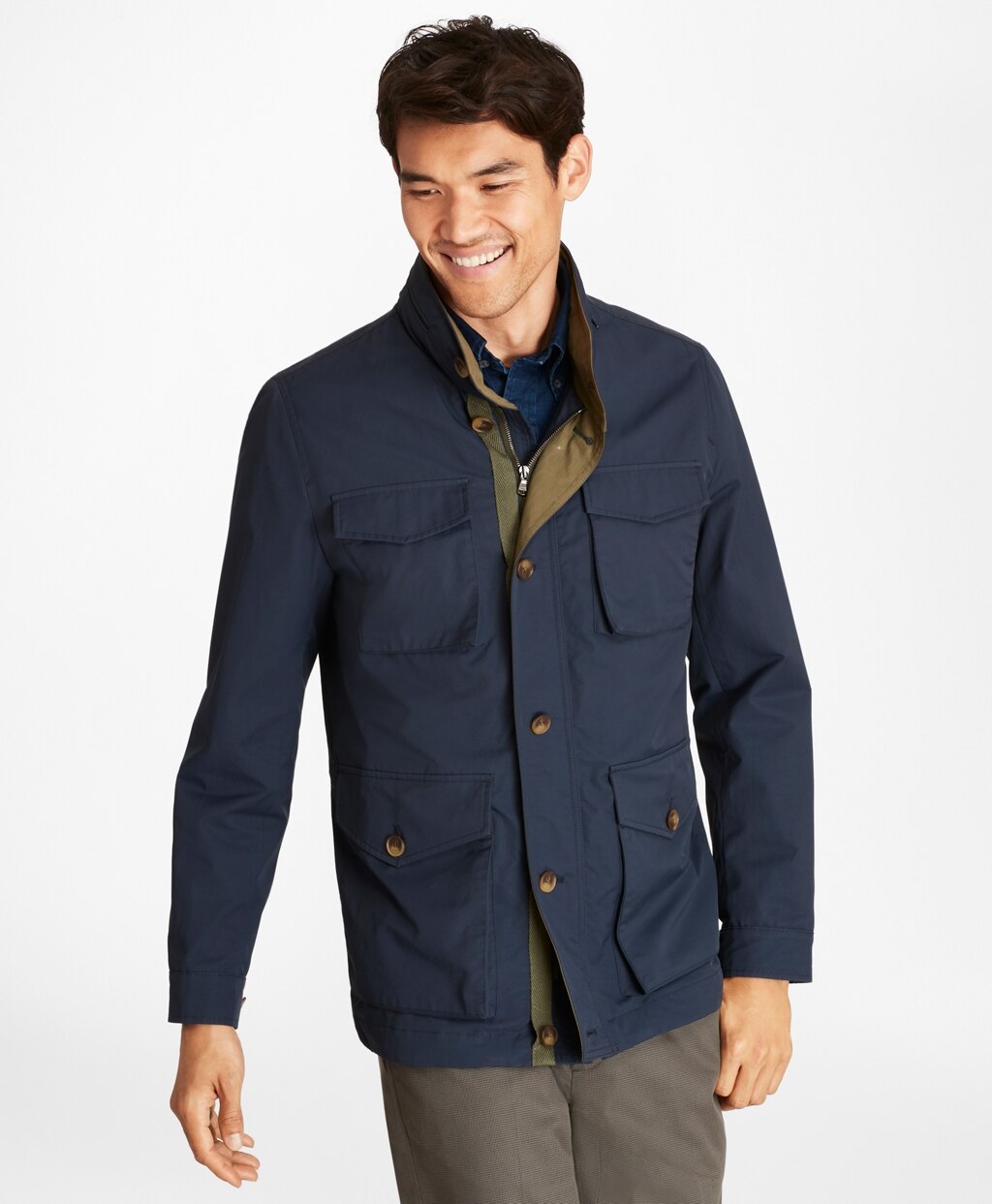 Brooks Brothers Men Water-Repellent Field Jacket