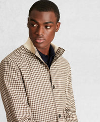 Brooks Brothers Men Golden Fleece® Wool Linen Houndstooth Bomber Jacket