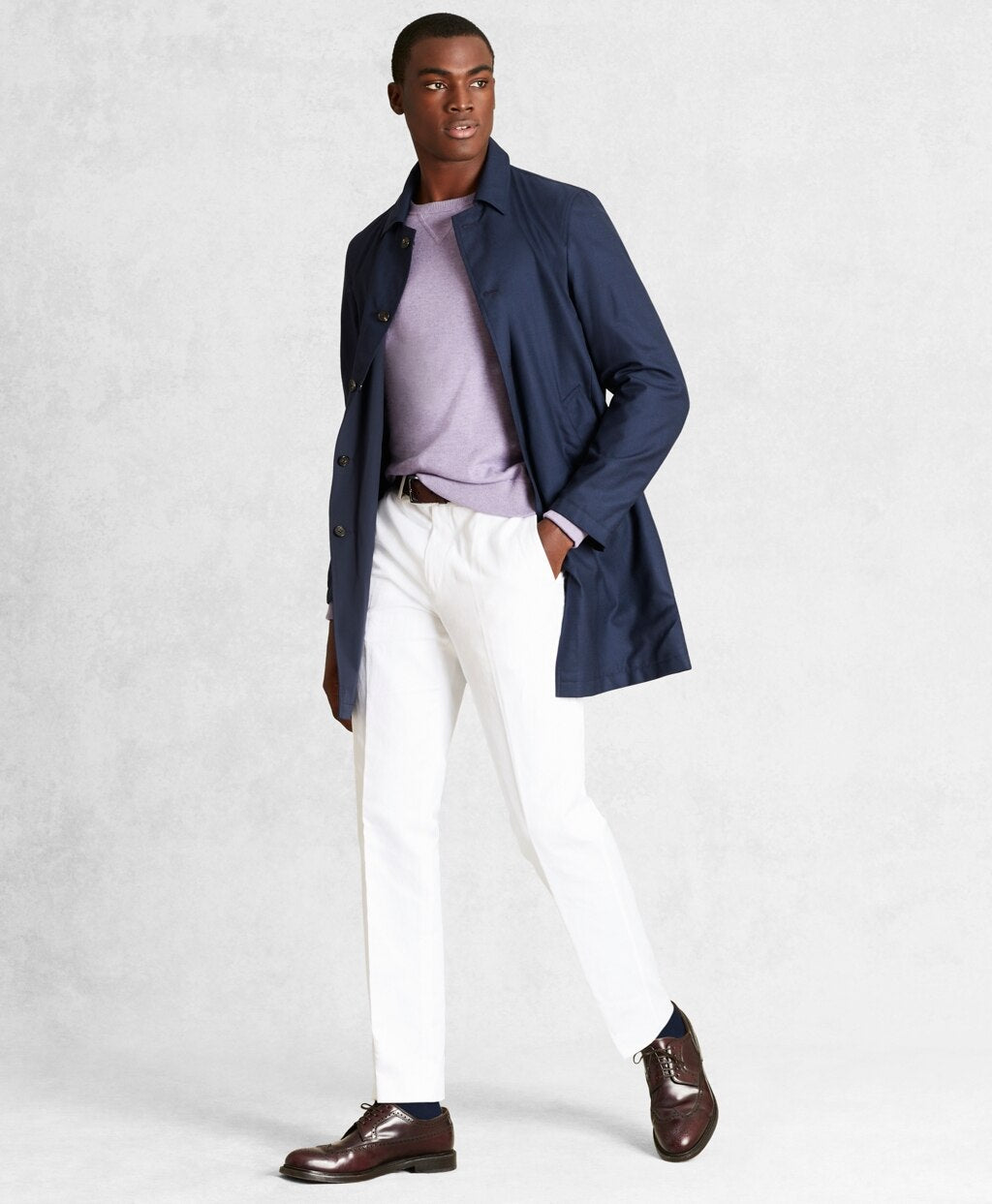 Brooks Brothers Men Golden Fleece® Reversible Packable Trench Coat