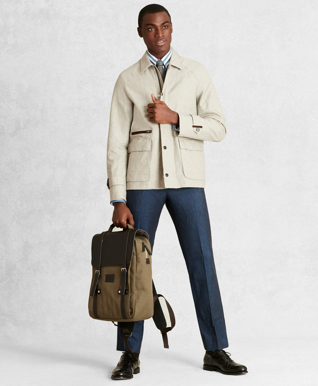 Brooks Brothers Men Golden Fleece® Linen-Blend Twill Jacket