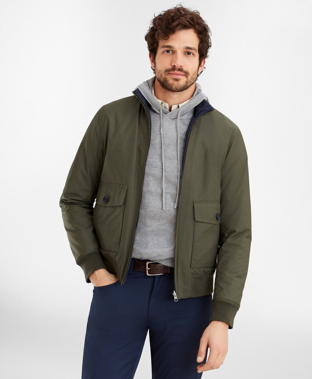 Brooks Brothers Men Reversible Bomber Jacket