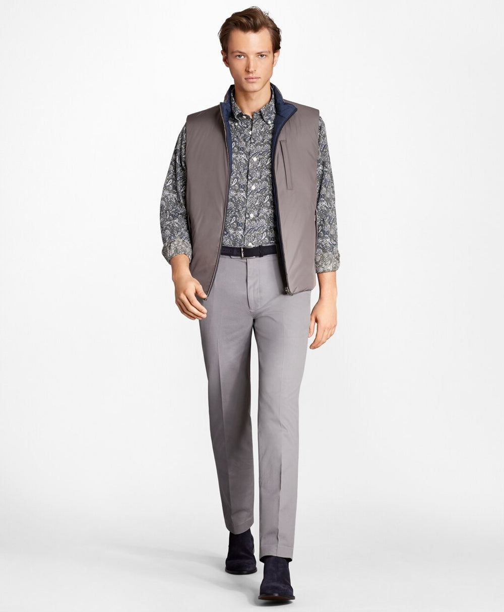 Brooks Brothers Men Reversible Quilted Down Vest