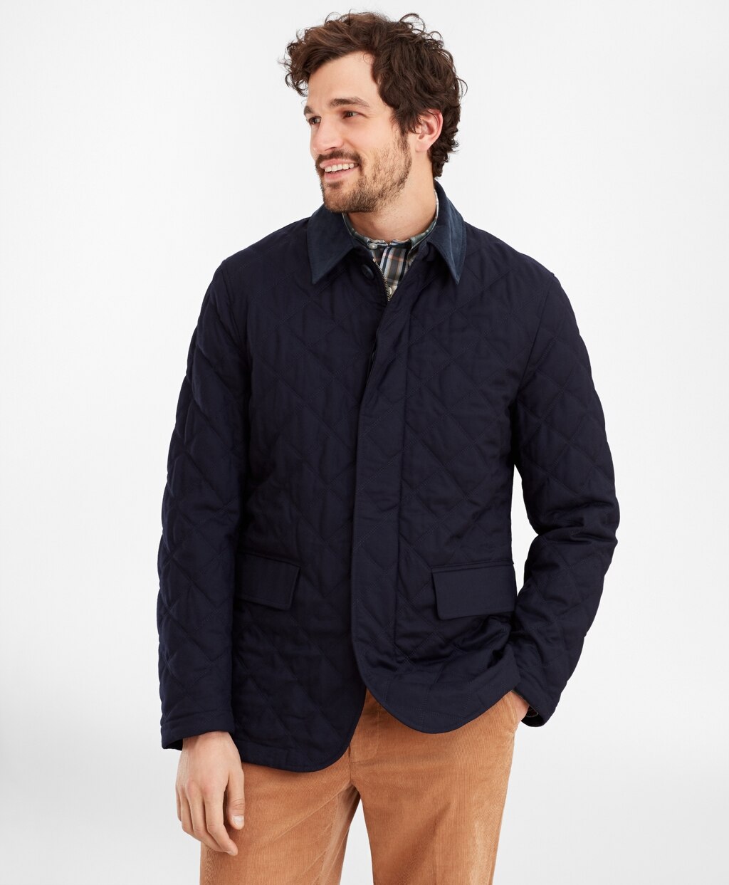 Brooks Brothers Men Wool Quilted Jacket
