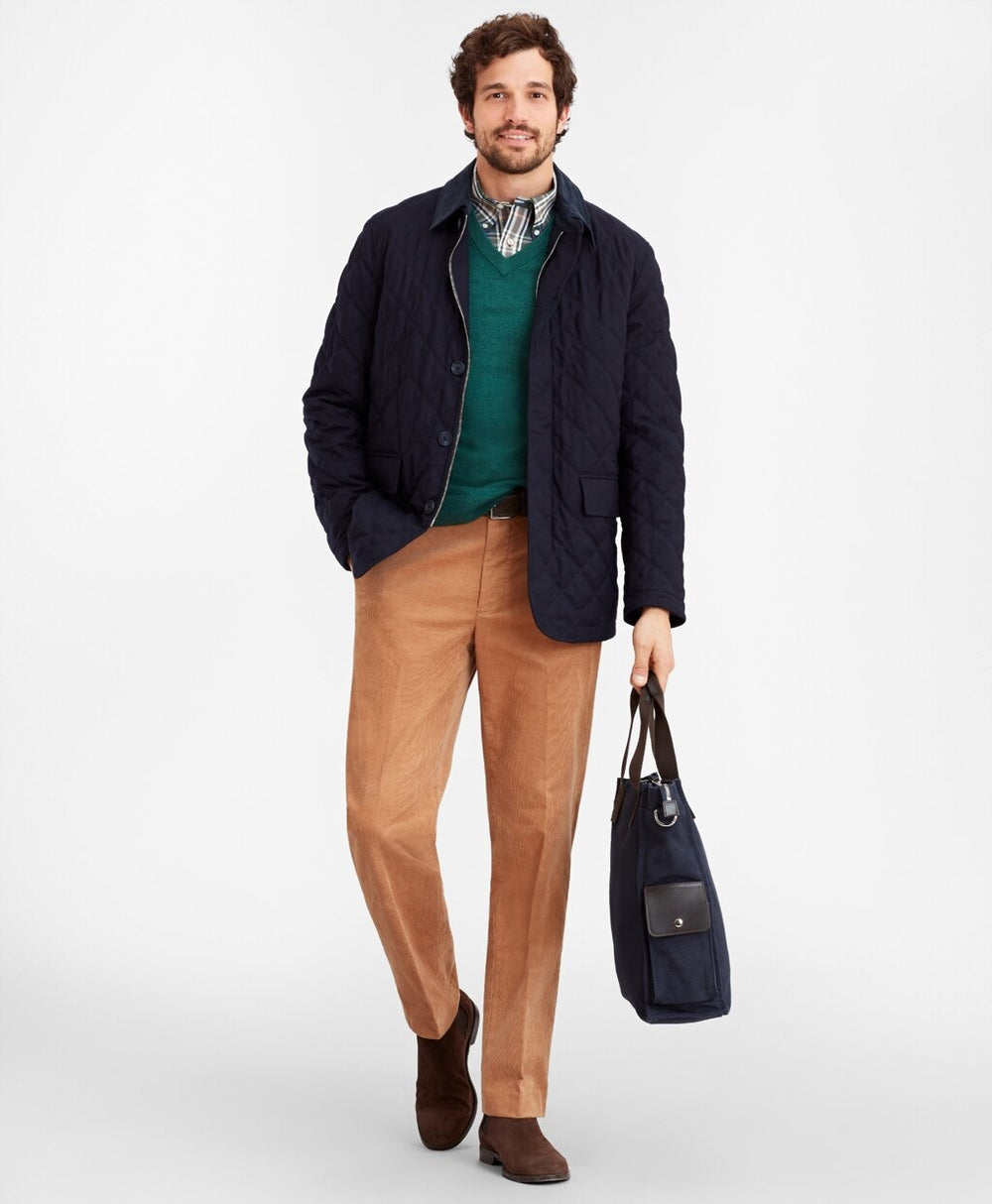 Brooks Brothers Men Wool Quilted Jacket