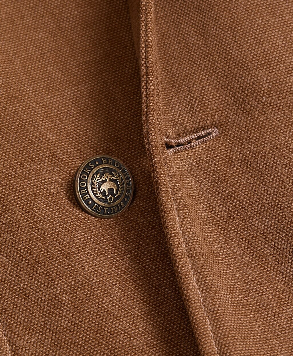 Brooks Brothers Men Brushed Canvas Peacoat