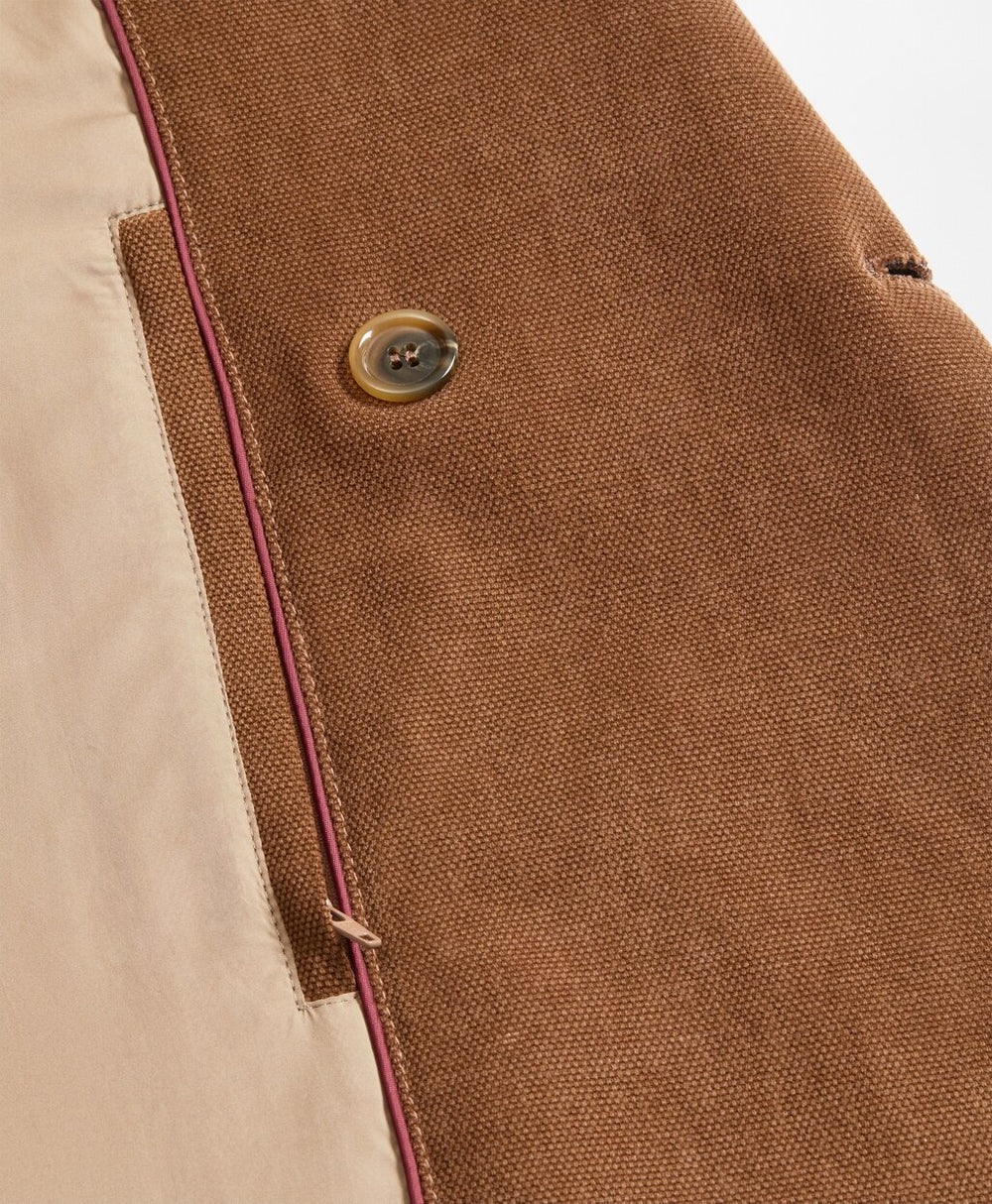 Brooks Brothers Men Brushed Canvas Peacoat