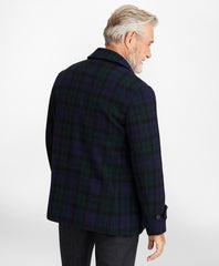 Brooks Brothers Men Harris Tweed Black Watch Walking Coat