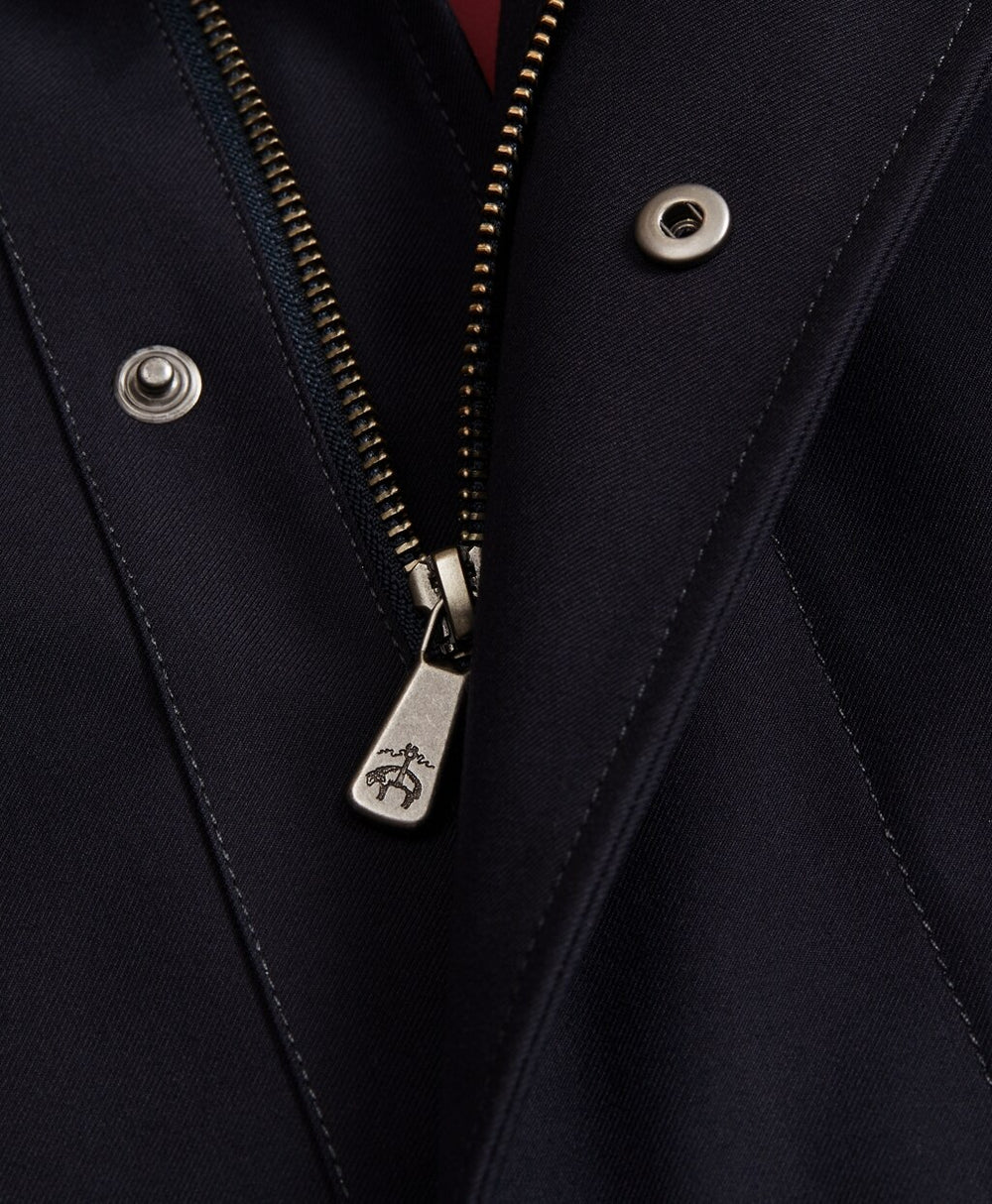 Brooks Brothers Men Bonded Twill Hooded Topcoat
