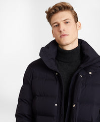 Brooks Brothers Men Quilted Down Long Puffer Coat