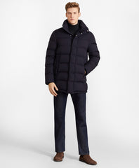 Brooks Brothers Men Quilted Down Long Puffer Coat
