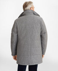 Brooks Brothers Men Flannel Puffer Coat