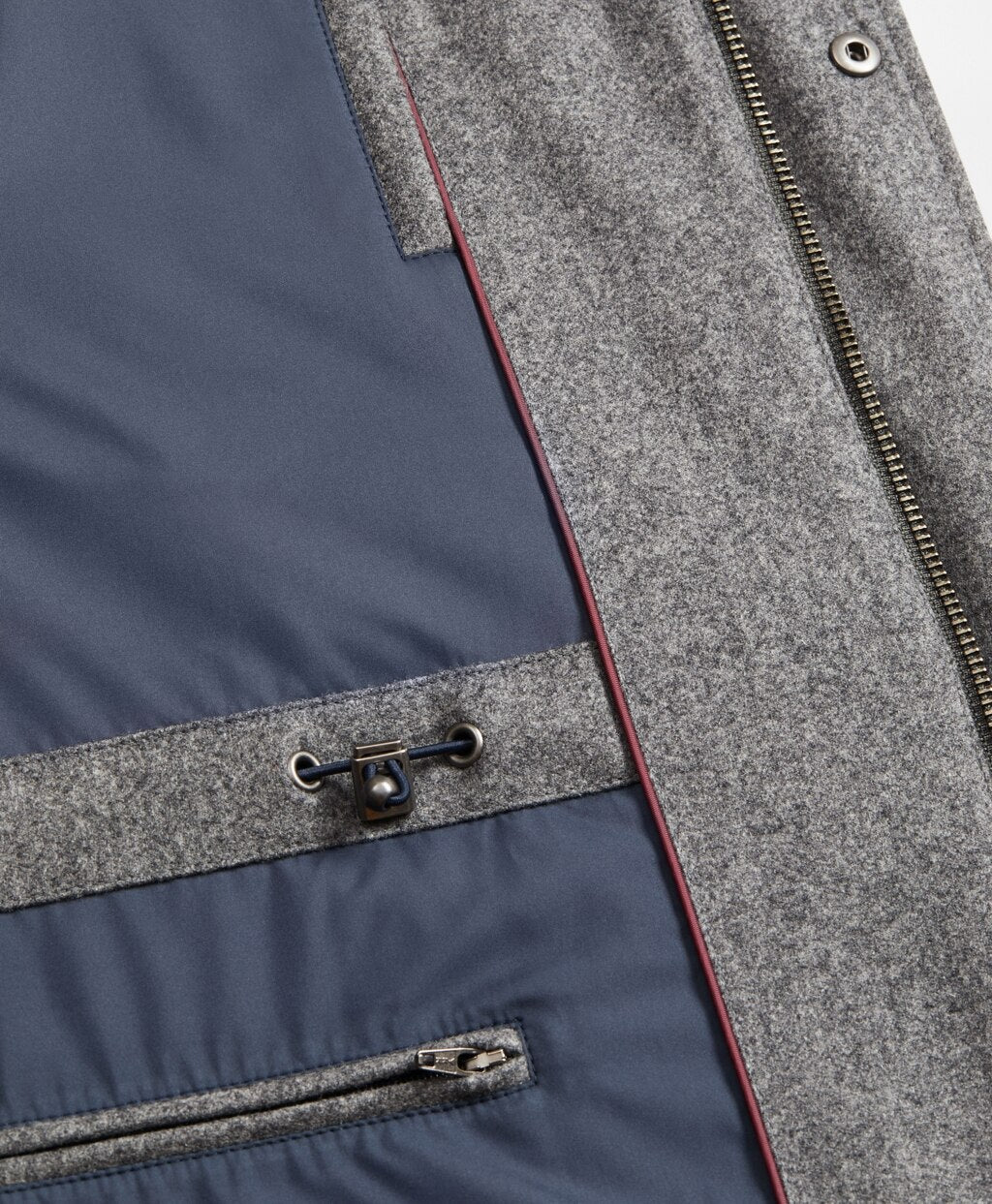 Brooks Brothers Men Flannel Puffer Coat