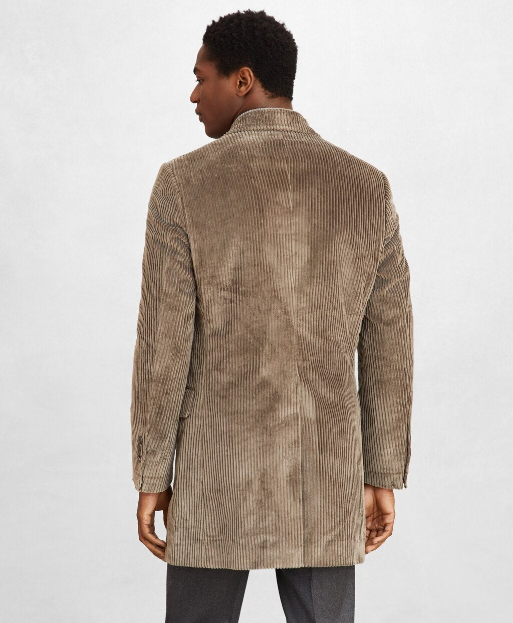Brooks Brothers Men Golden Fleece® Double-Breasted Corduroy Topcoat