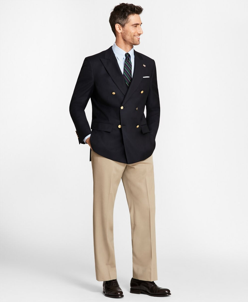 Brooks Brothers Men Country Club Madison Fit Saxxon™ Wool Double-Breasted Blazer