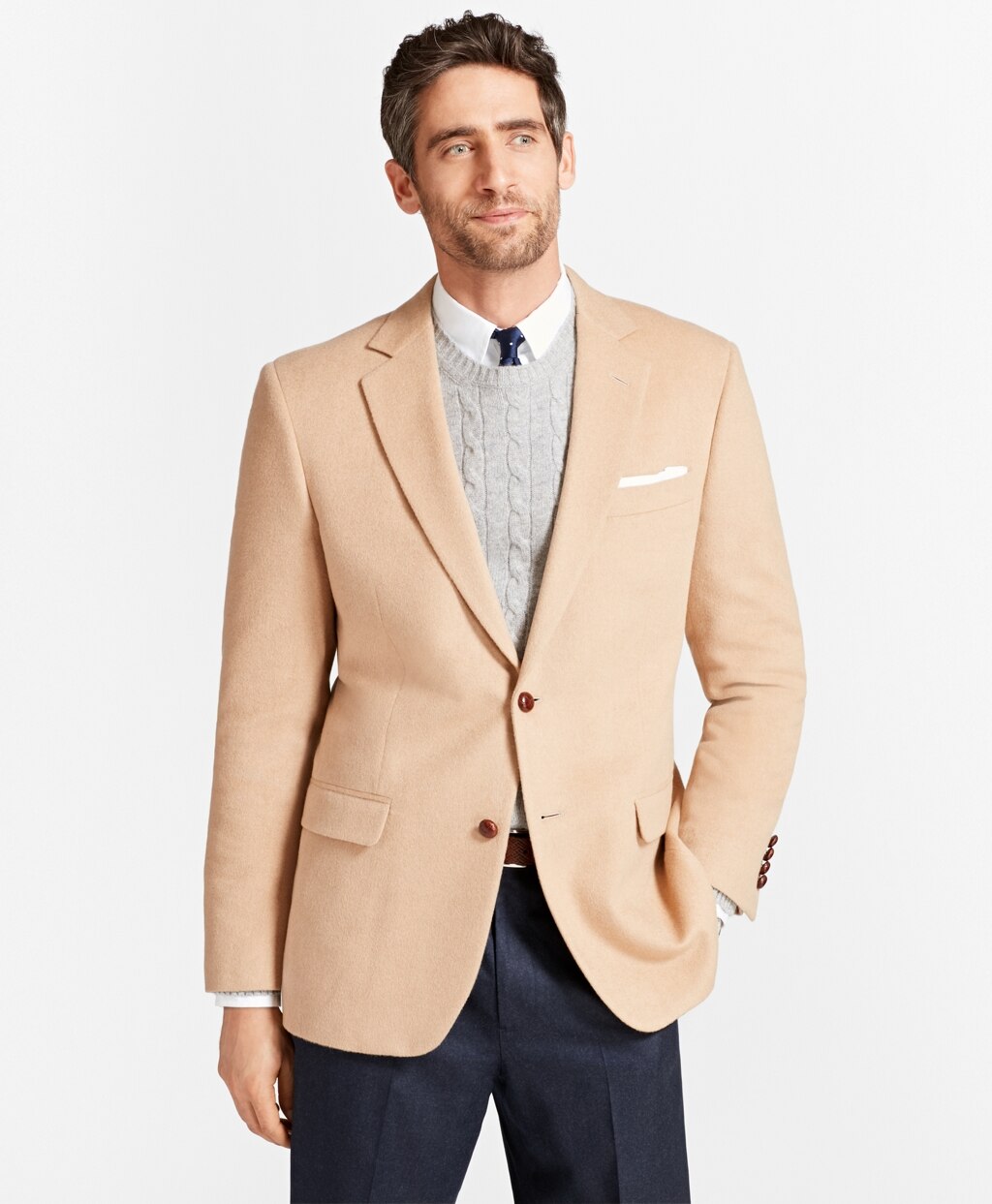 Brooks Brothers Men Madison Fit Camel Hair Sport Coat