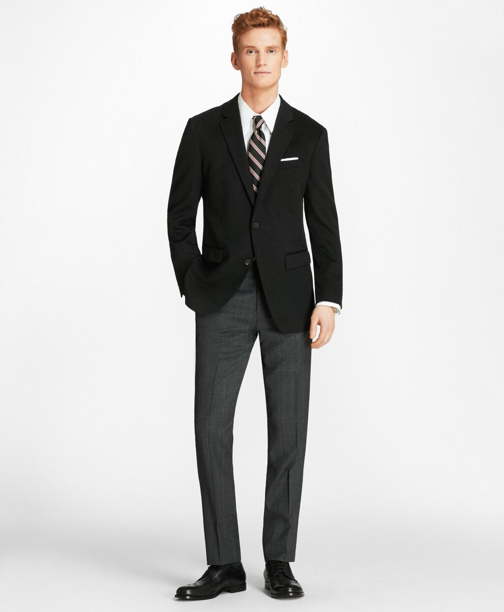 Brooks Brothers Men Milano Fit Two-Button Cashmere Sport Coat