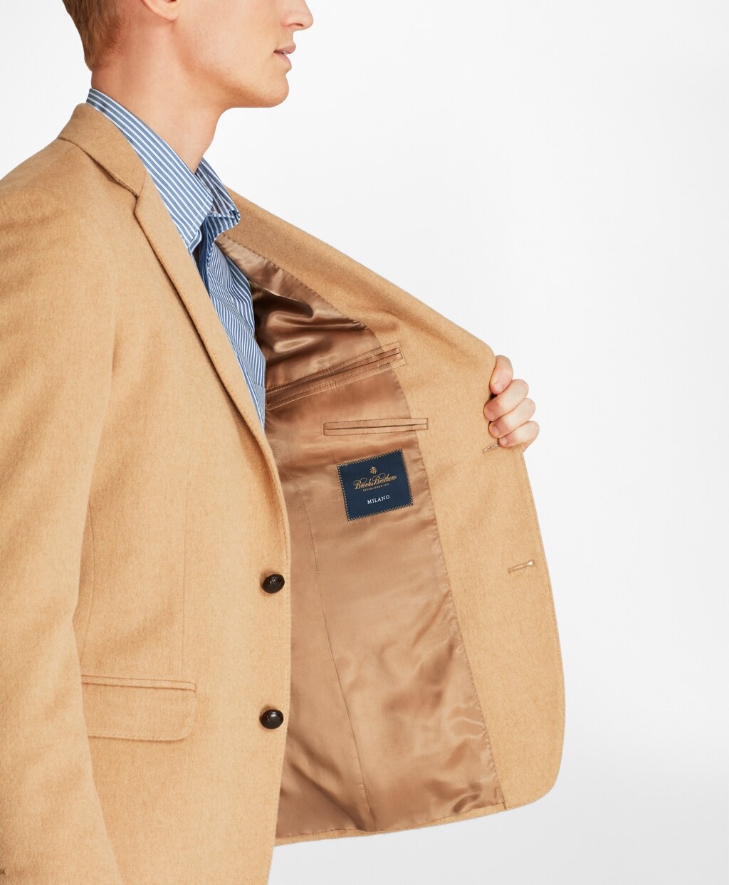 Brooks Brothers Men Milano Fit Camel Hair Sport Coat