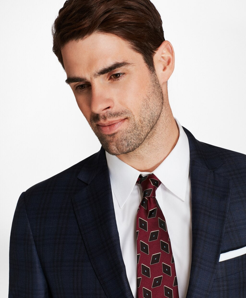 Brooks Brothers Men Regent Fit Blue Plaid with Deco Sport Coat