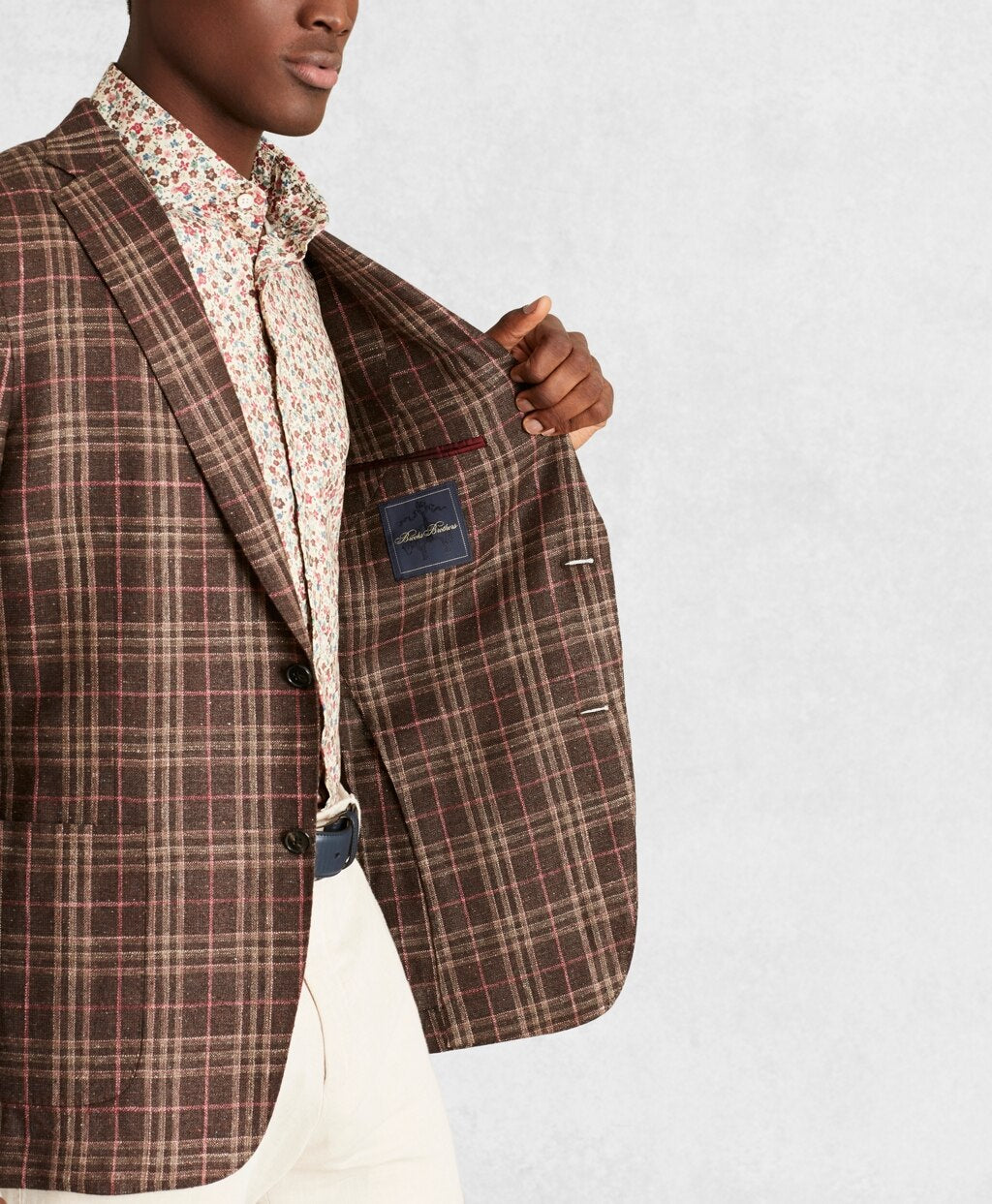 Brooks Brothers Men Golden Fleece® Silk-Blend Plaid Sport Coat