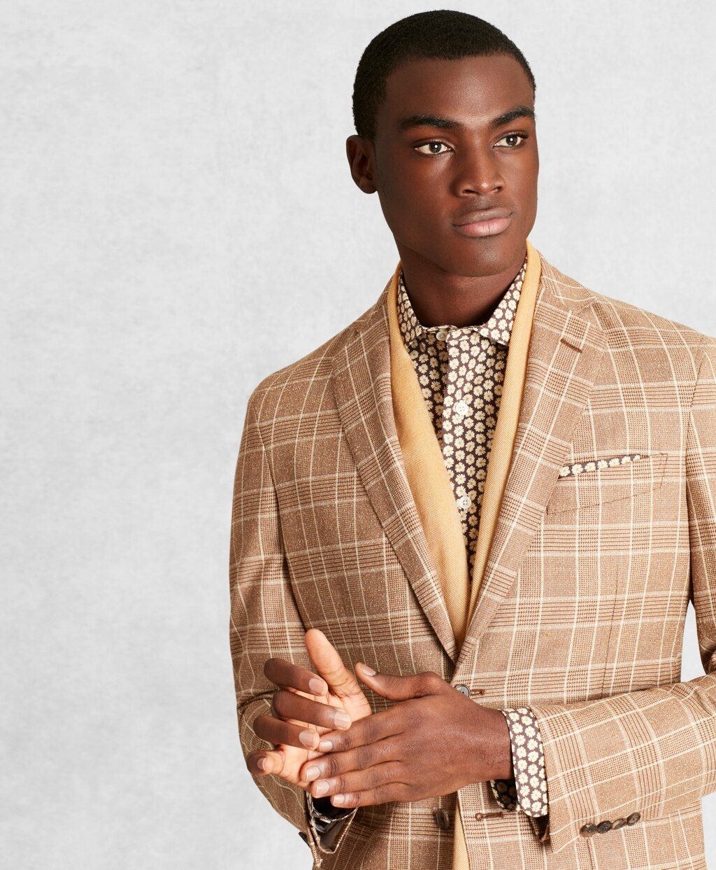 Brooks Brothers Men Golden Fleece® Wool-Blend Check Twill Sport Coat