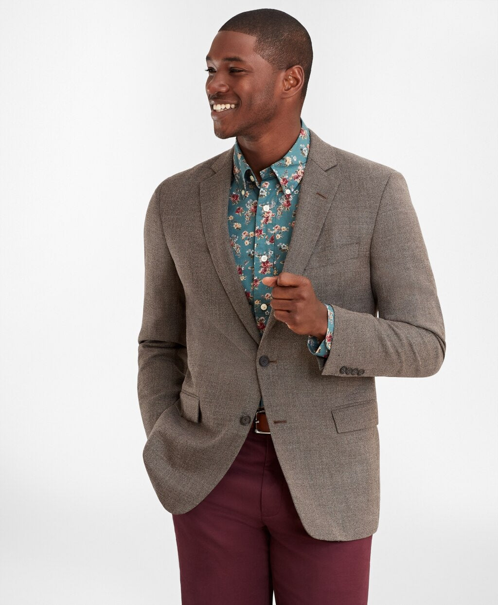 Brooks Brothers Men Regent Fit Hopsack Sport Coat