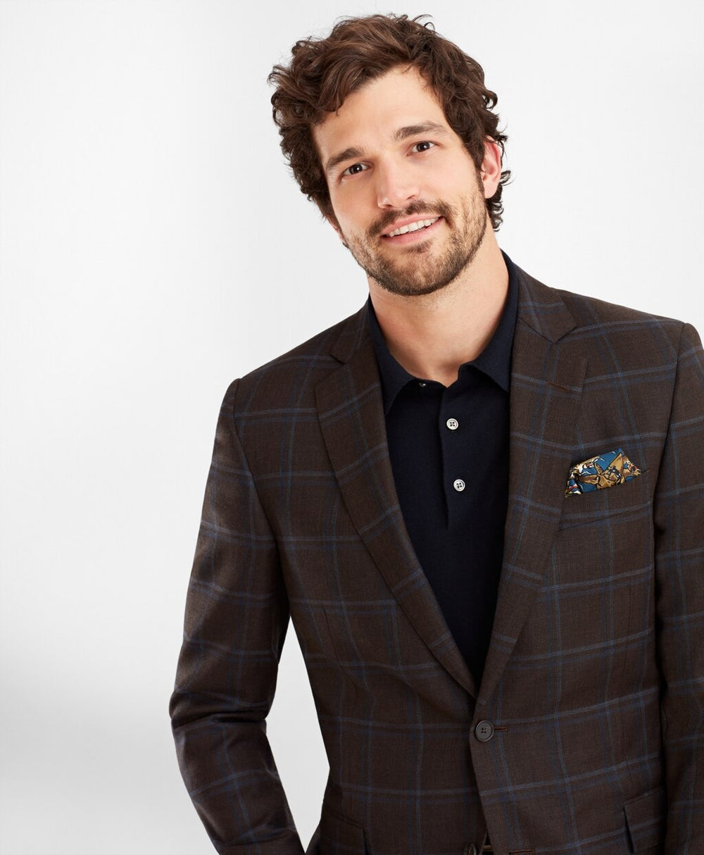 Brooks Brothers Men Regent Fit Plaid Sport Coat