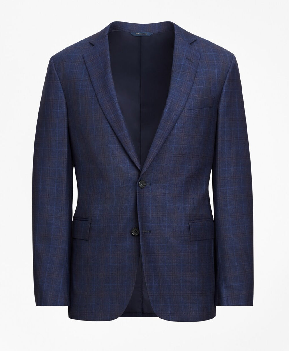Brooks Brothers Men Regent Fit Navy Plaid Sport Coat