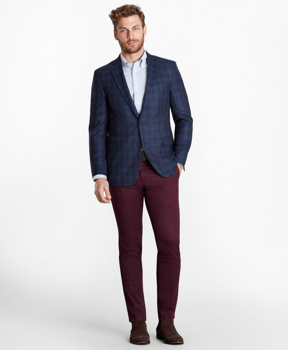 Brooks Brothers Men Regent Fit Multi-Plaid Sport Coat