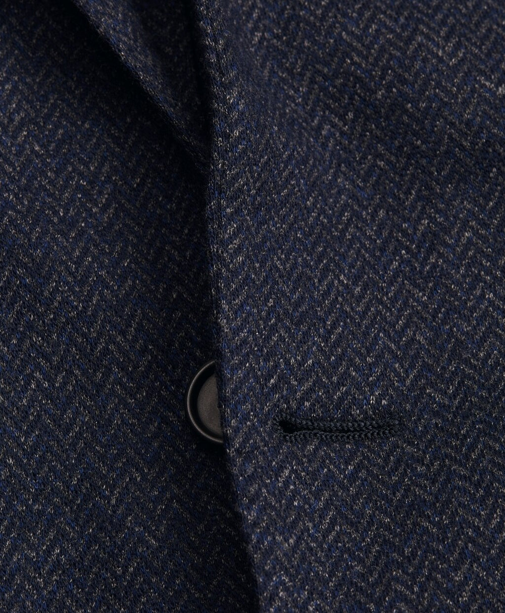 Brooks Brothers Men Regent Fit Two-Button Herringbone Knit Sport Coat