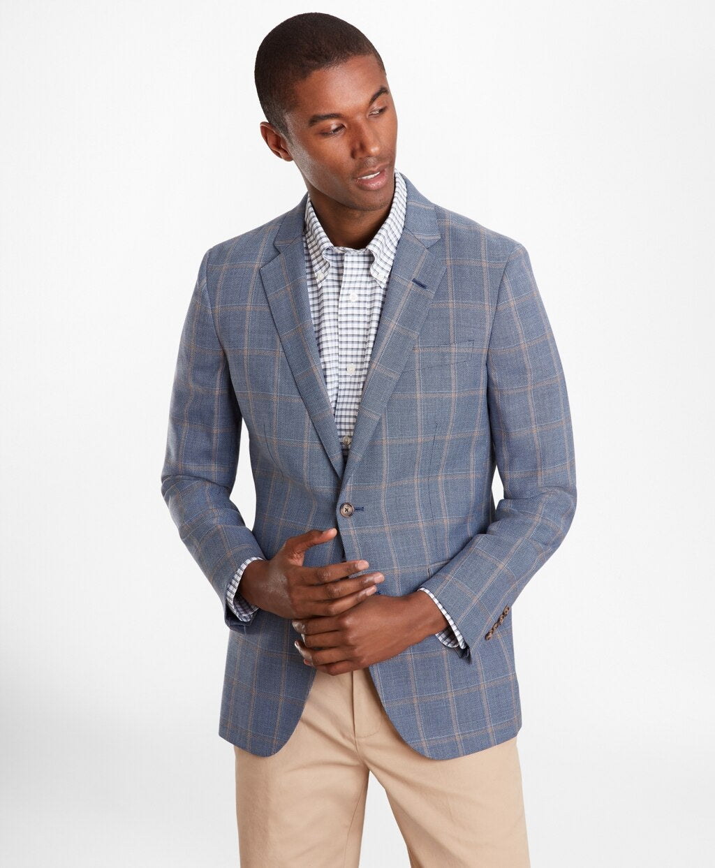 Brooks Brothers Men Milano Fit Multi-Plaid Sport Coat