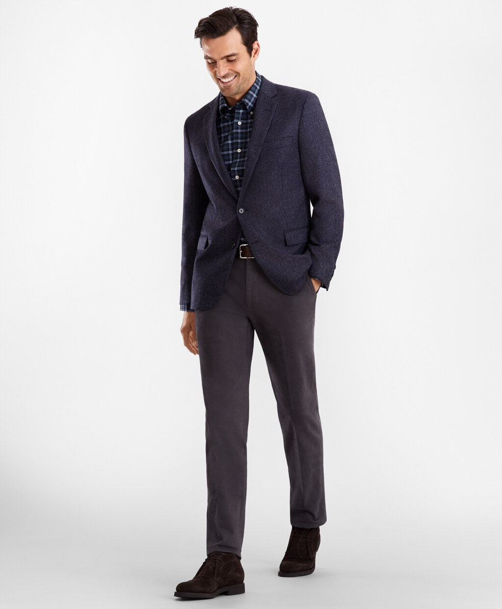 Brooks Brothers Men Regent Fit Herringbone Sport Coat